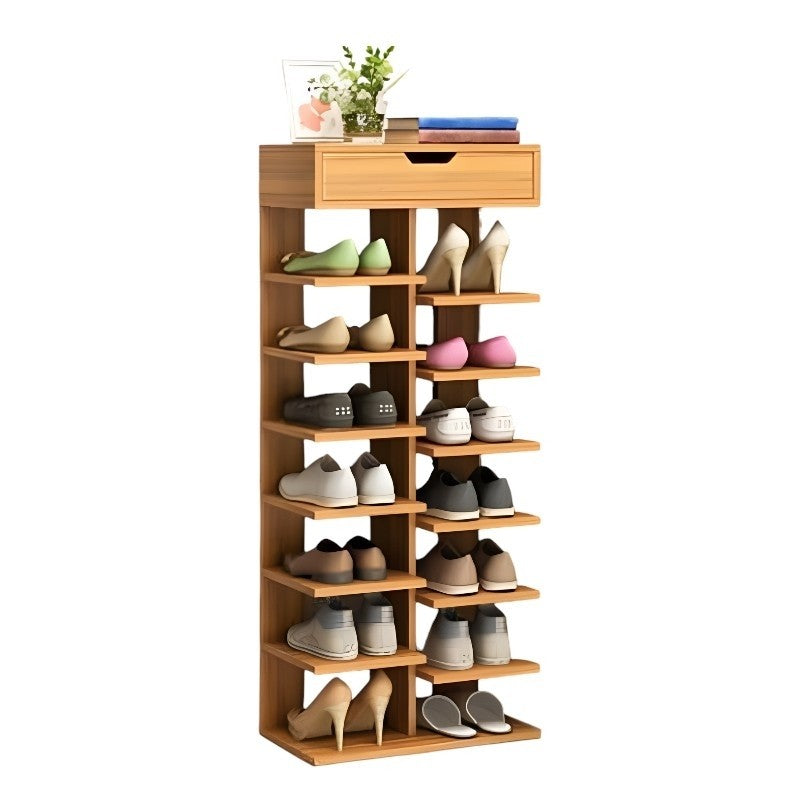 Pantofar din Lemn Nature, 7 Polițe Spatioase, Versatil - 111 x 40 x 22 CM Glorio