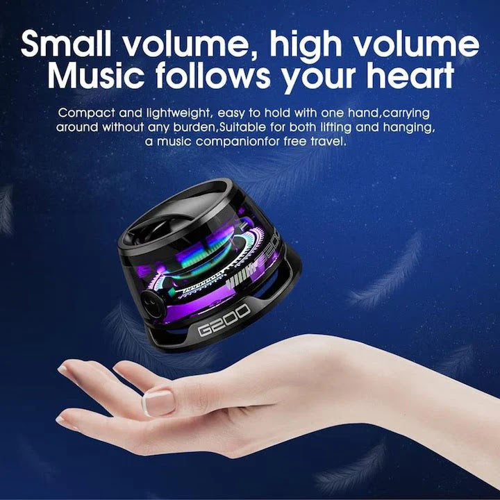 Boxa Bluetooth G200 Portabila cu MagSafe & magnetic, LED RGB, Sunet Premium Glorio