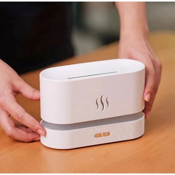Umidificator de camera HUMID2, efect de flacara, difuzor ultrasonic aromaterapie Glorio