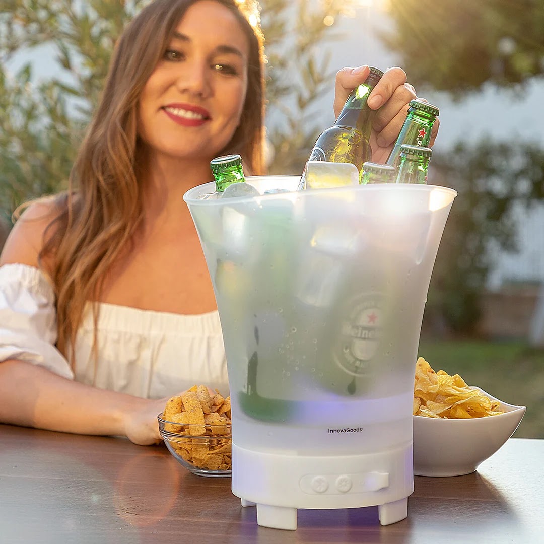 Frapieră cu Bluetooth și Iluminare LED – Portabilă, Elegantă, Multifuncțională Glorio