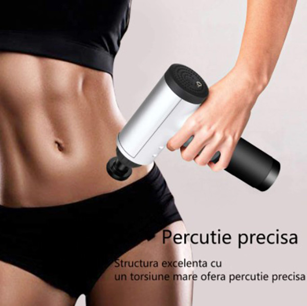 Aparat de masaj Relaxing Fit PRO cu 4 capete interschimbabile, 6 trepte de viteza, Acumulator Li-Ion Doimeseriasi.ro