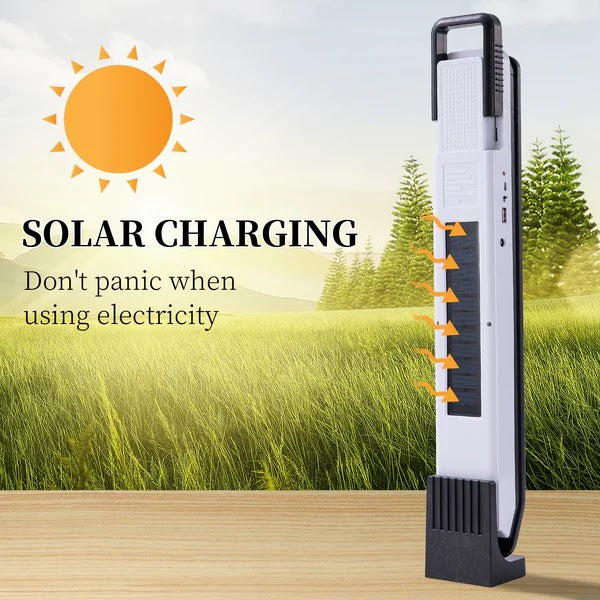 Lampa solara camping, cu suport, incarcare USB Glorio