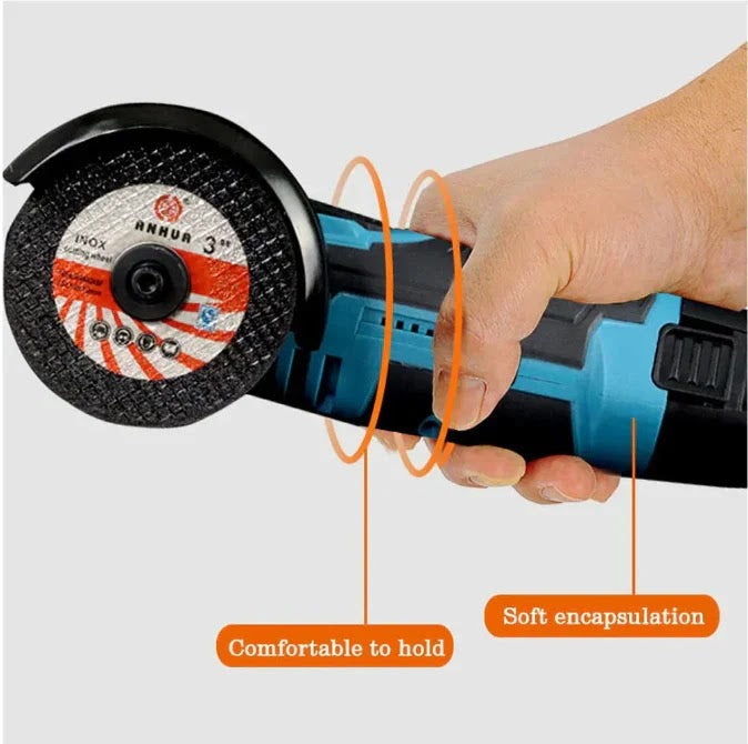 Mini Polizor Unghiular Flex Electric 48 v cu 2 Acumulatori, 5  Discuri Incluse Glorio