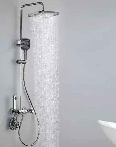 Set de Dus Lux Black - Cu Afisaj Digital si Functie Termostatica Rotire 360 Glorio