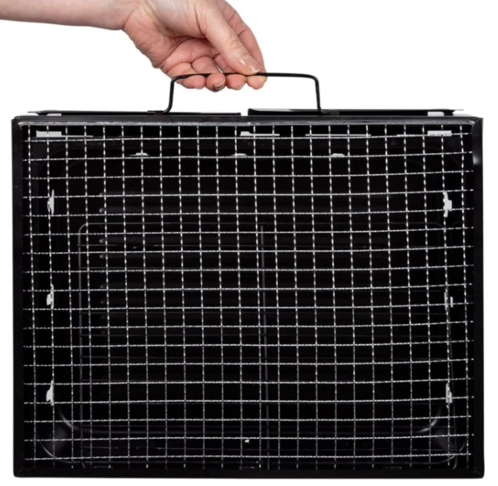 Gratar portabil si pliabil pentru carbuni – din inox, compact, ideal pentru camping si picnic Glorio