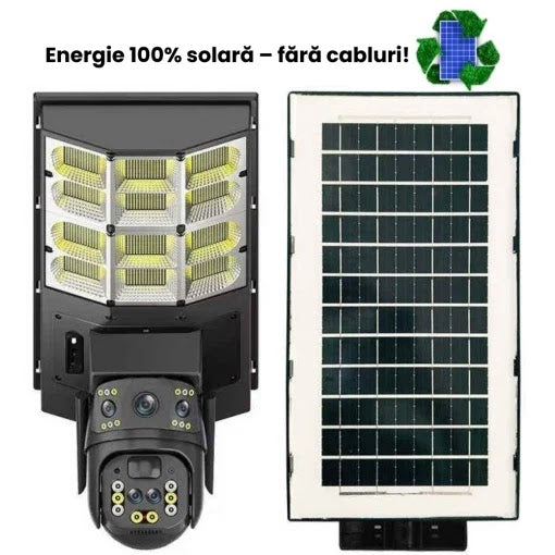 Lampa Solara cu Camera de Supraveghere SIM 4G, Aplicatie Mobila V380, 1920x2160, Microfon + Difuzor incorporat Glorio