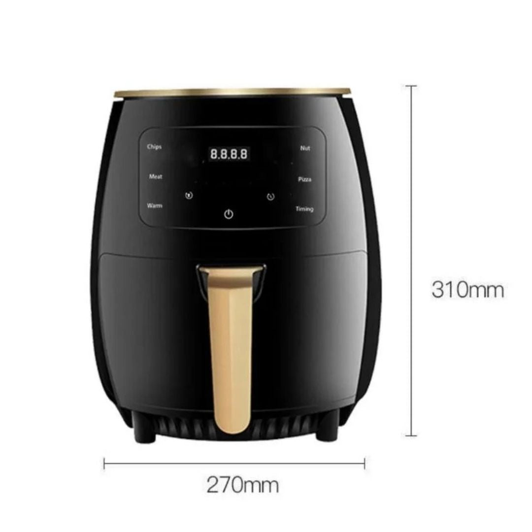 Friteuza cu aer cald AirFryer 3000W, capacitate 6L si afisaj digital + 100 hartii de copt cadou Glorio