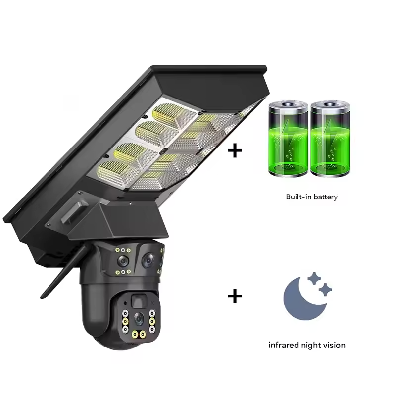 Lampa Solara cu Camera de Supraveghere SIM 4G, Aplicatie Mobila V380, 1920x2160, Microfon + Difuzor incorporat Glorio