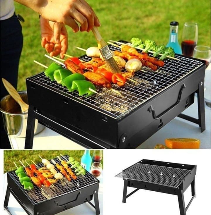 Gratar portabil si pliabil pentru carbuni – din inox, compact, ideal pentru camping si picnic Glorio