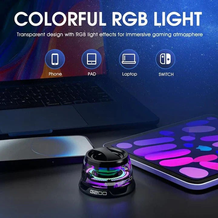 Boxa Bluetooth G200 Portabila cu MagSafe & magnetic, LED RGB, Sunet Premium Glorio
