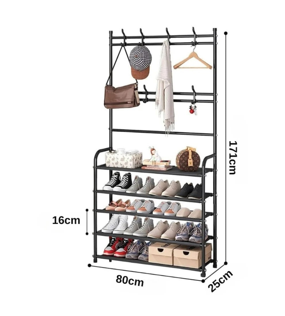 Cuier cu Pantofar Metalic – 5 Rafturi Glorio