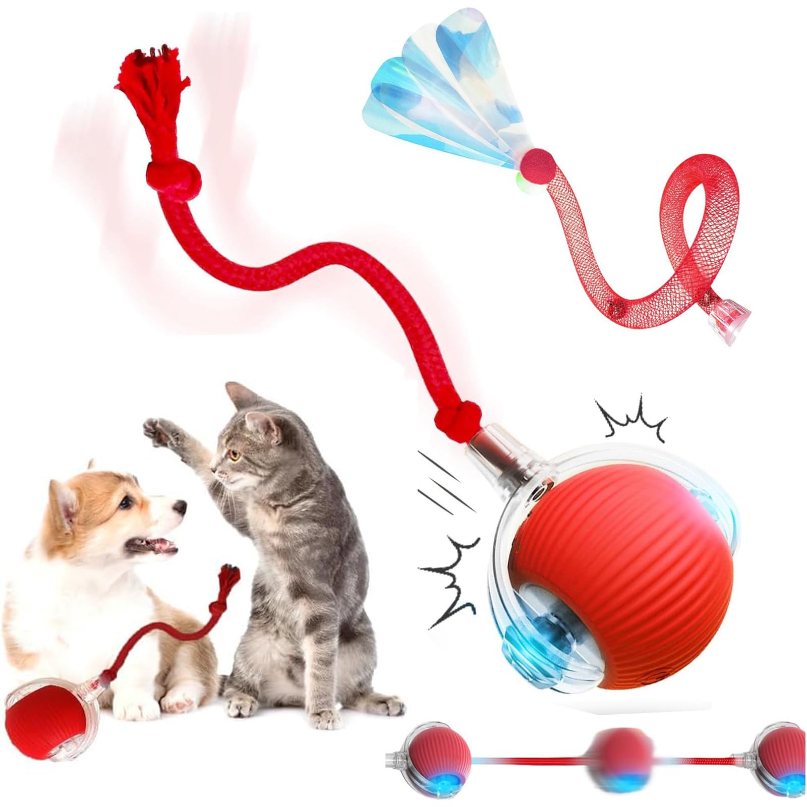 🐾 Jucărie Interactivă pentru Animale – Activare la Atingere Glorio