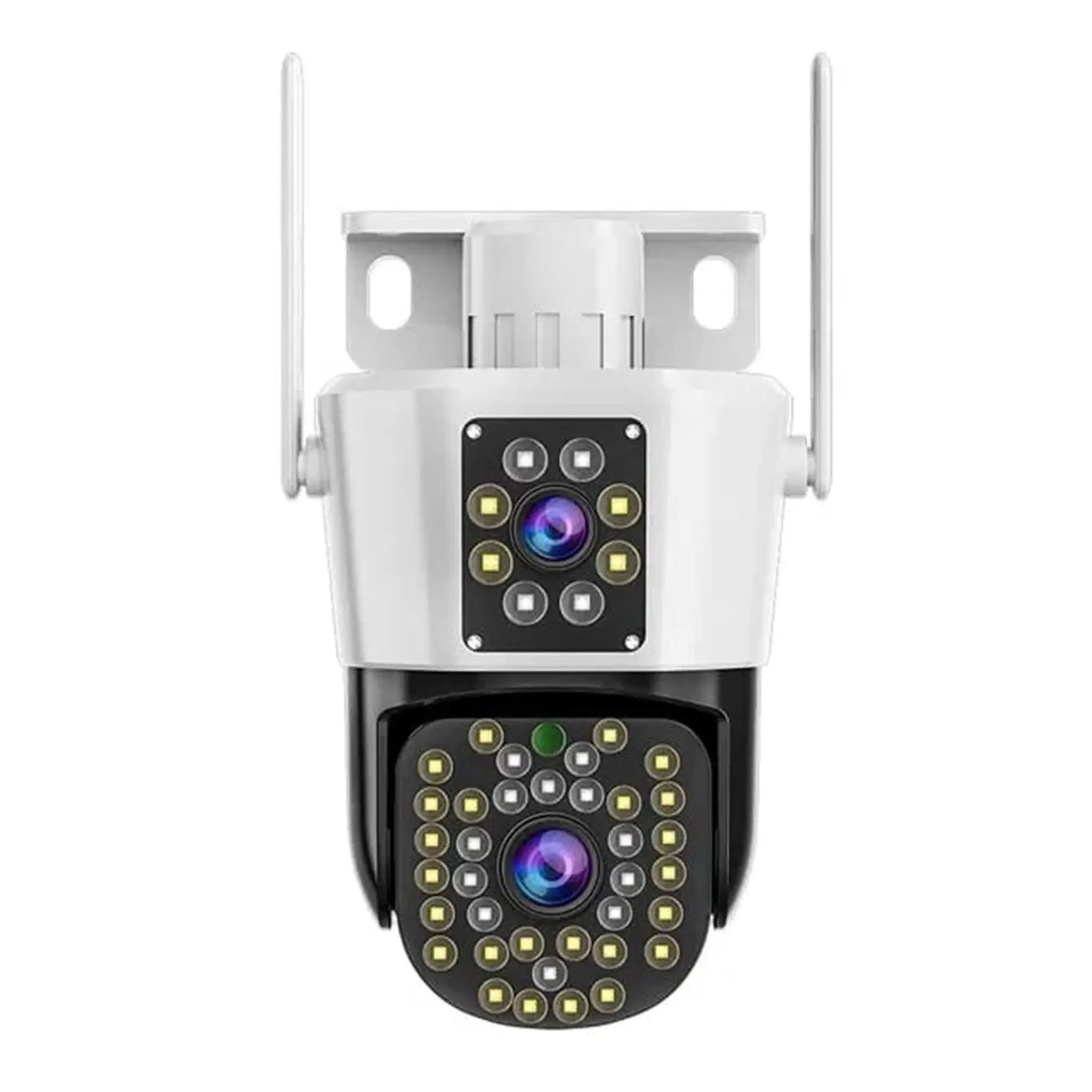 Pachet 2x Camera de Supraveghere JORTAN, JT-8293, WiFi, Dual, PTZ 355°, 2 Lentile, IP66, Audio Bidierctional + Card 32GB Glorio.ro