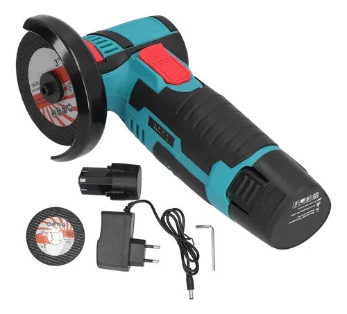 Mini Polizor Unghiular Flex Electric 48 v cu 2 Acumulatori, 5  Discuri Incluse Glorio