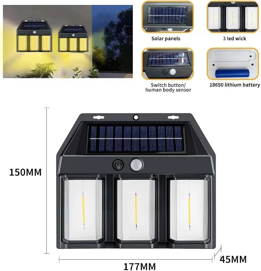 FELINAR SOLAR CU 3 LED-URI Glorio