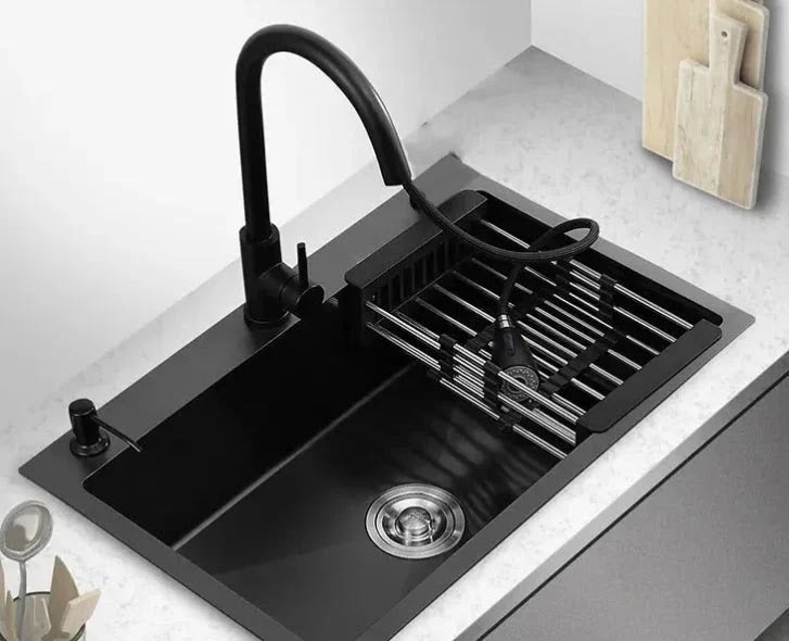 Set chiuveta si baterie tip lebada pentru bucatarie, multifunctionala Glorio