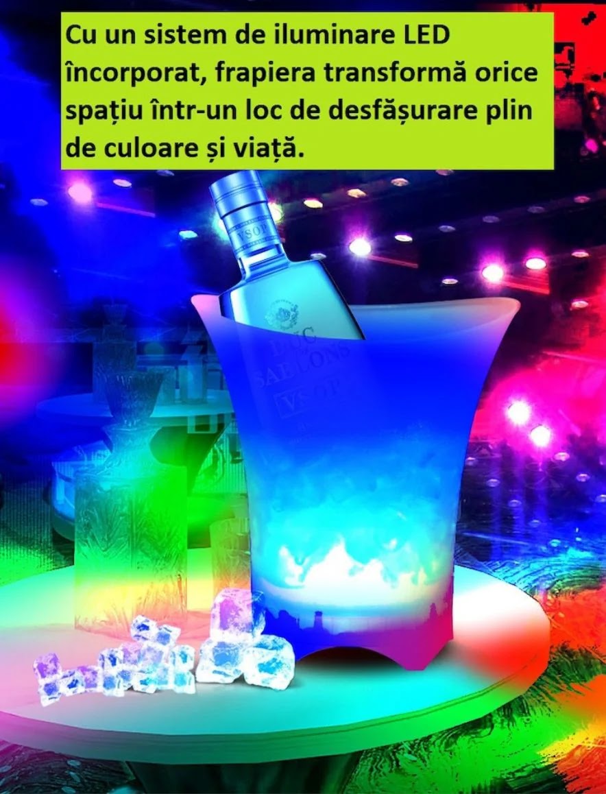 Frapieră cu Bluetooth și Iluminare LED – Portabilă, Elegantă, Multifuncțională Glorio