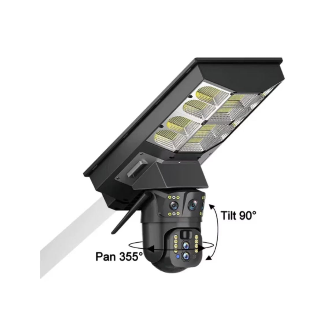 Lampa Solara cu Camera de Supraveghere SIM 4G, Aplicatie Mobila V380, 1920x2160, Microfon + Difuzor incorporat Glorio