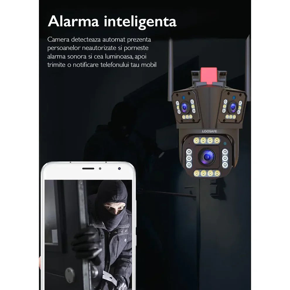 Camera de Securitate 4G Rotativa Full HD 5 MP Glorio
