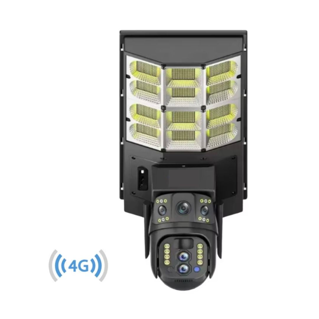 Lampa Solara cu Camera de Supraveghere SIM 4G, Aplicatie Mobila V380, 1920x2160, Microfon + Difuzor incorporat Glorio