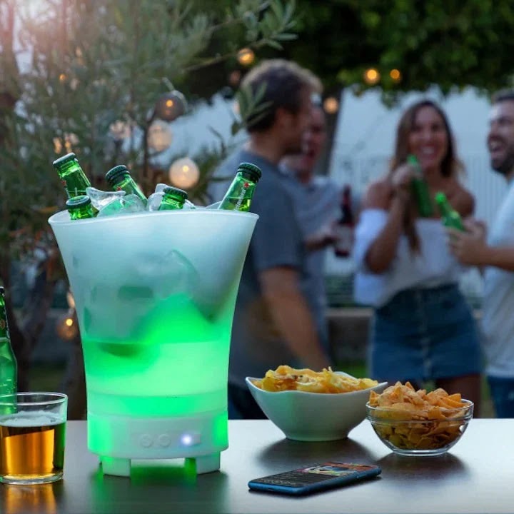 Frapieră cu Bluetooth și Iluminare LED – Portabilă, Elegantă, Multifuncțională Glorio