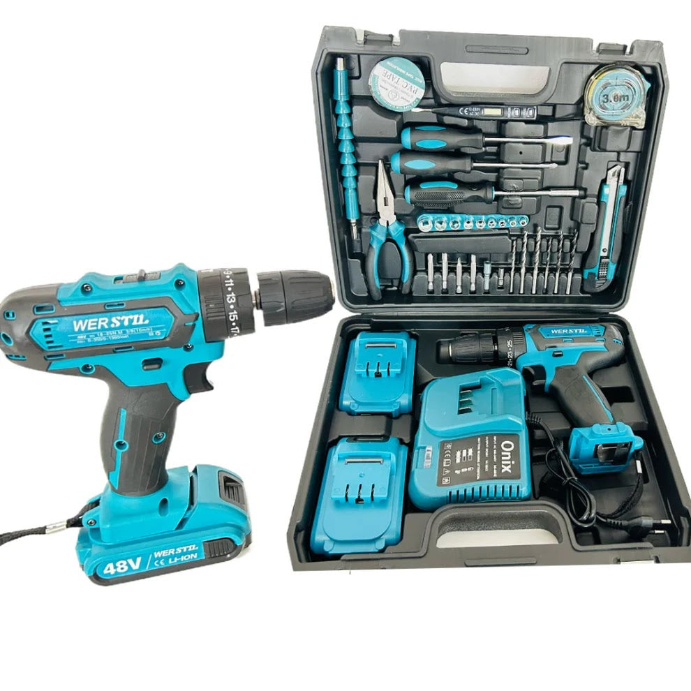 TRUSA BORMASINA CU 33 DE ACCESORII 2 BATERII 48V Glorio