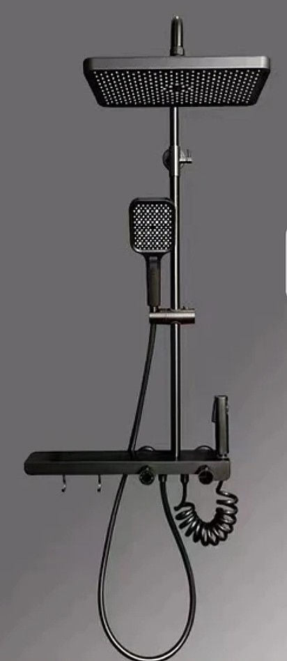 Set de Dus Lux Black - Cu Afisaj Digital si Functie Termostatica Rotire 360 Glorio