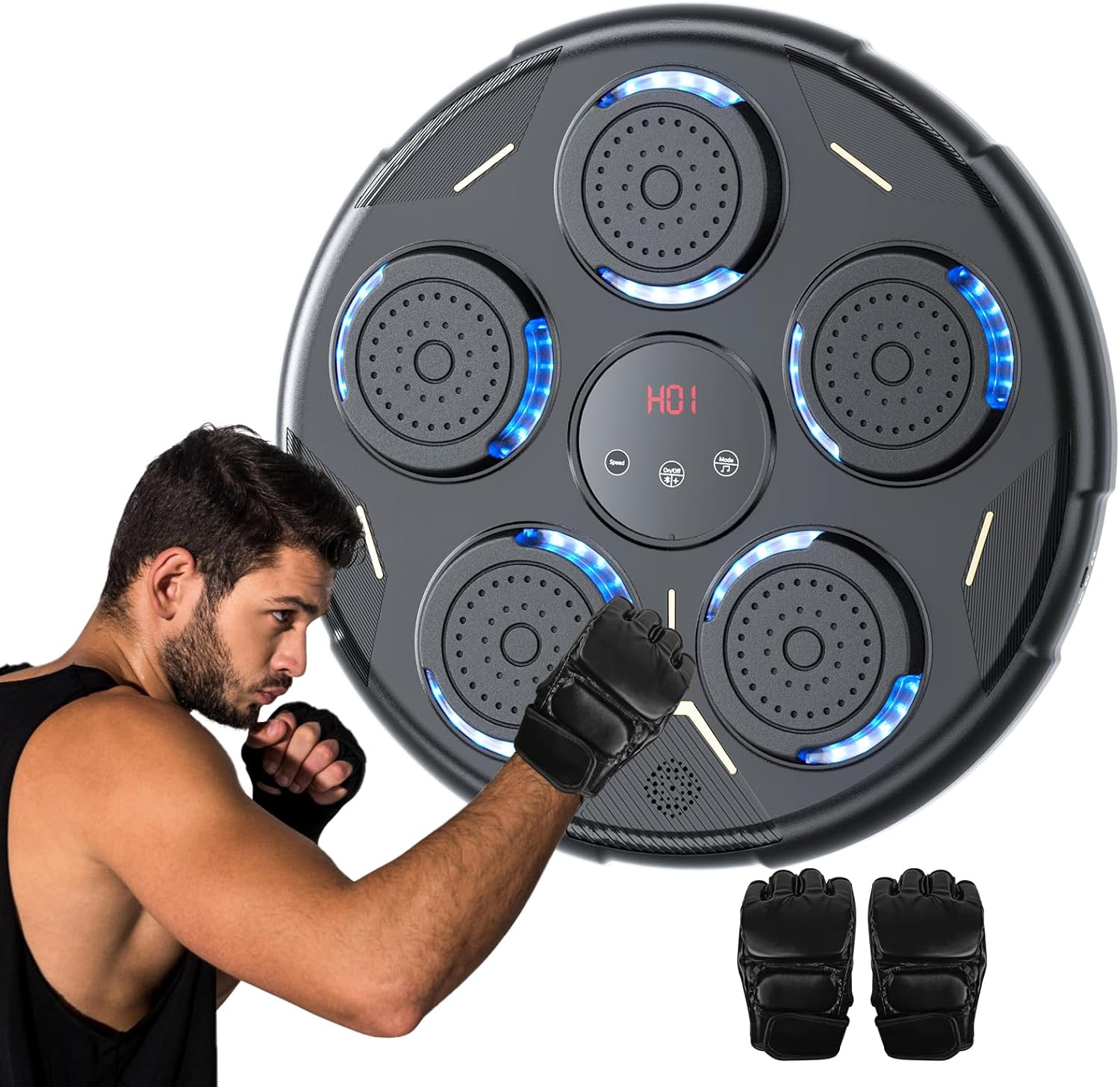 Disc de antrenament pentru box cu efecte luminoase Glorio