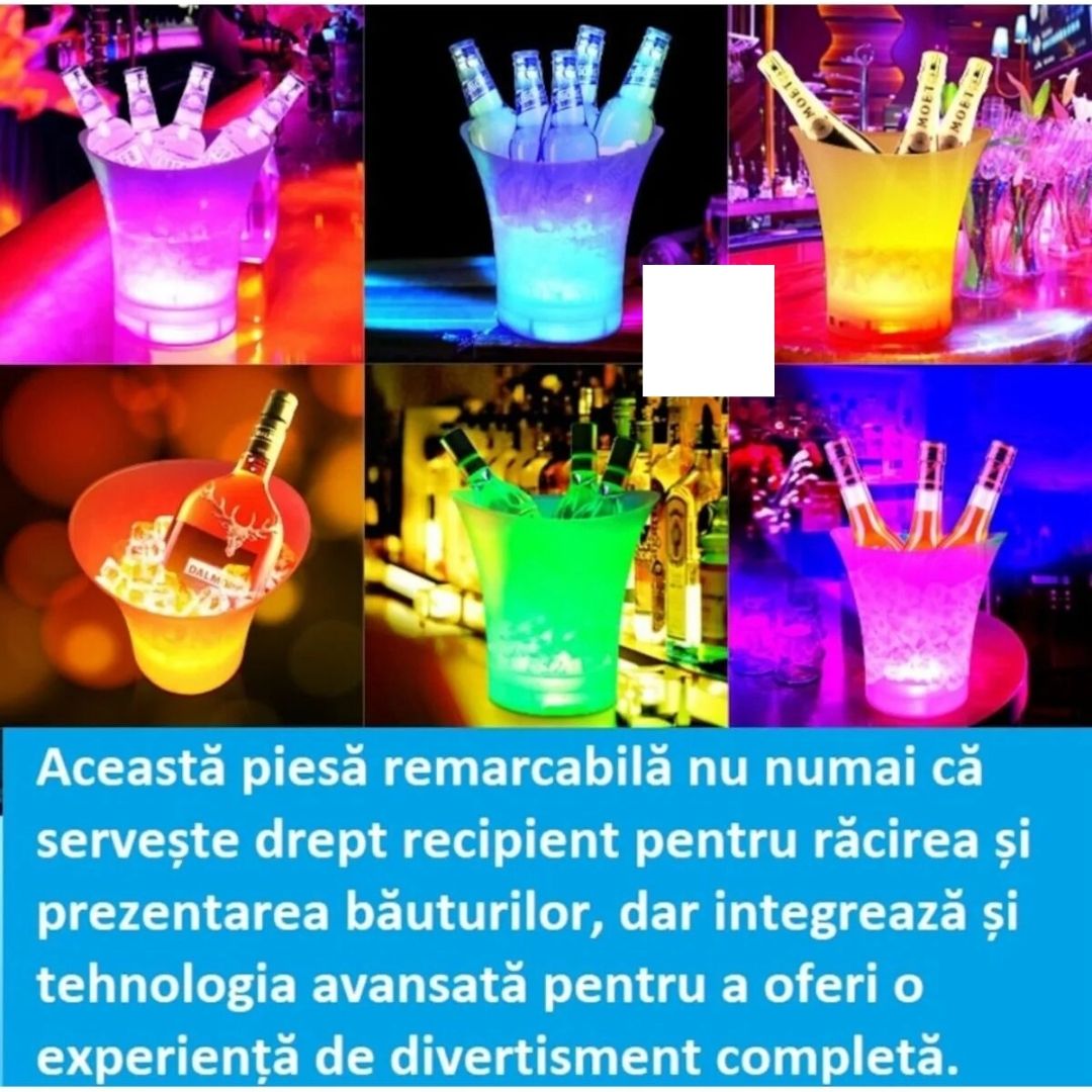 Frapieră cu Bluetooth și Iluminare LED – Portabilă, Elegantă, Multifuncțională Glorio