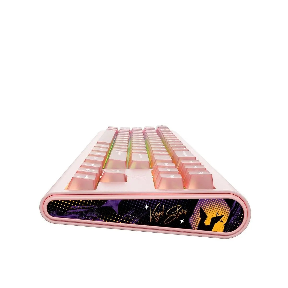 Havit - Gaming Keyboard (KB896L) - USB-C, with RGB Lights, 71 Keys, 1.2m, 350mA, 5V - Pink Glorio