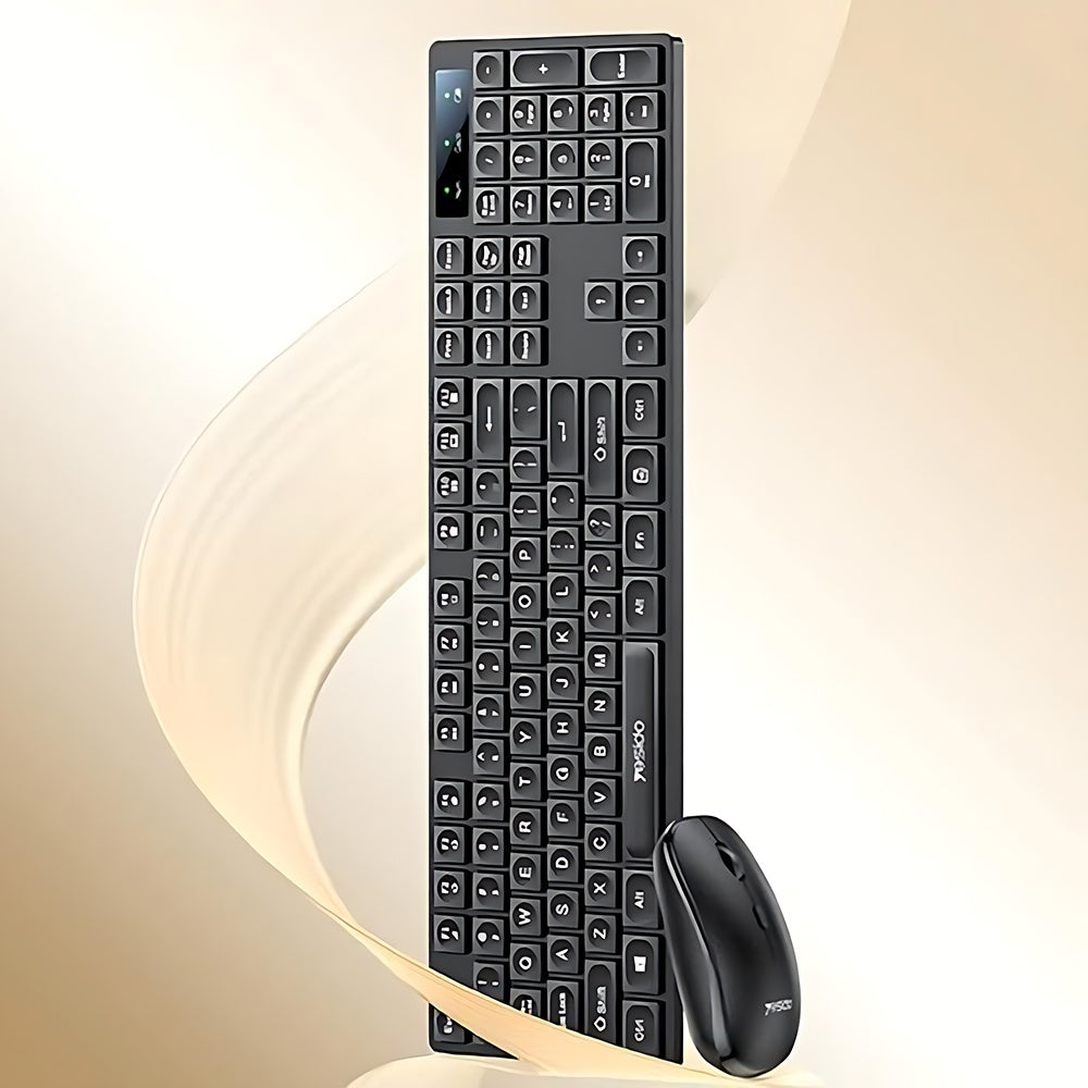 Yesido - Wireless Keyboard and Mouse Set (KB42) - 2.4GHz, 1000DPI, Plug&Play, Smart Chip - Black Glorio