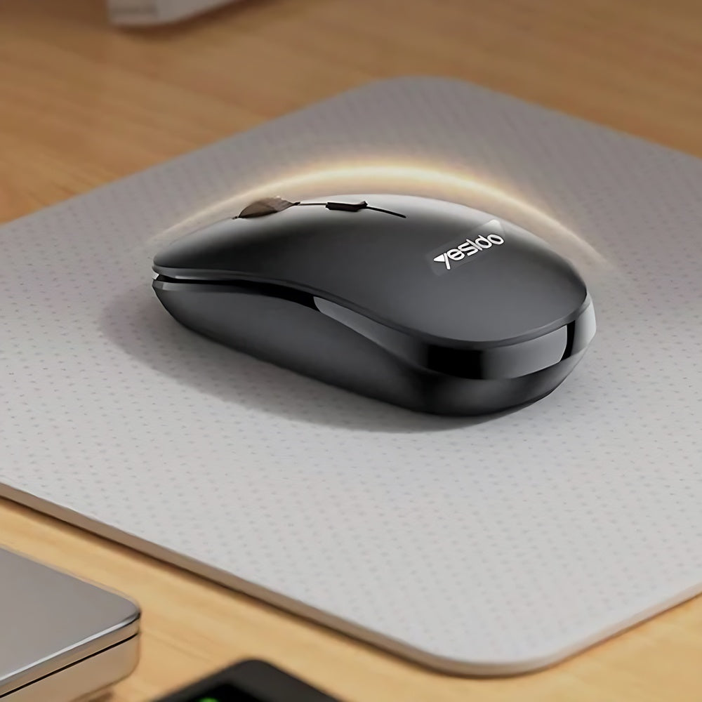 Yesido - Wireless Keyboard and Mouse Set (KB42) - 2.4GHz, 1000DPI, Plug&Play, Smart Chip - Black Glorio