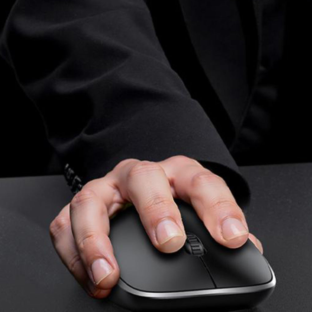Yesido - Wireless Keyboard and Mouse Set (KB43) - 2.4GHz, 104 Keys, DPI:800-1000-1600, Fast Transmission, Low Latency - Black Glorio