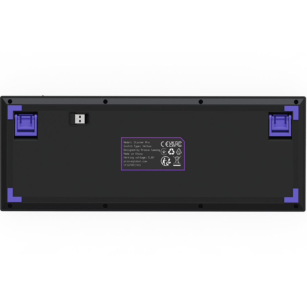 Proove - Wireless Gaming Keyboard Slicker Pro (WKSLPEN22416) - Mechanical, BT5.3, Type-C, RGB, 98 Keys, 6000mAh, 1.8m - Black Glorio