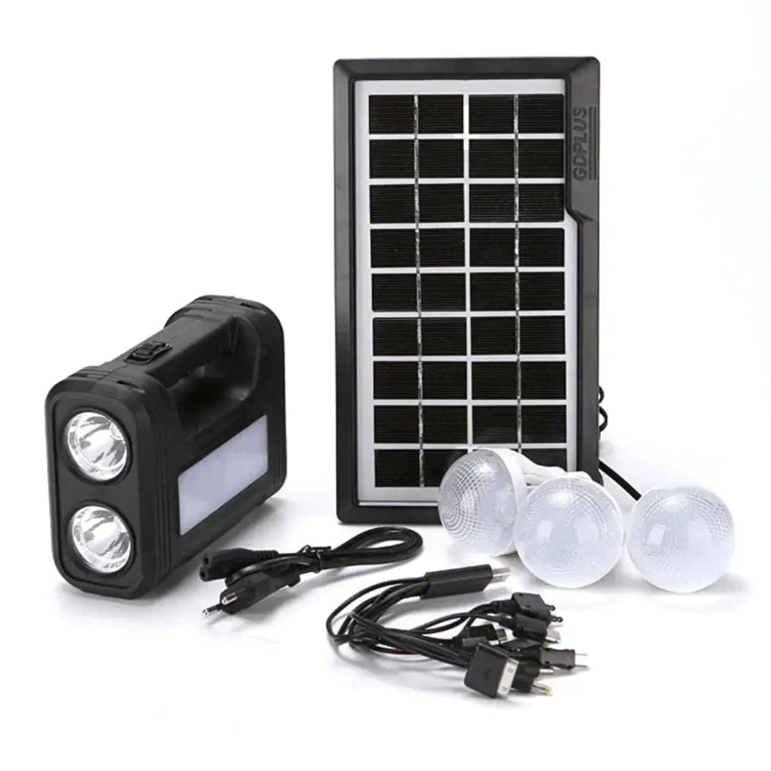 KIT Urgenta Panou Solar Cu 3 Becuri, Incarcator USB Si Lanterna severin-ro