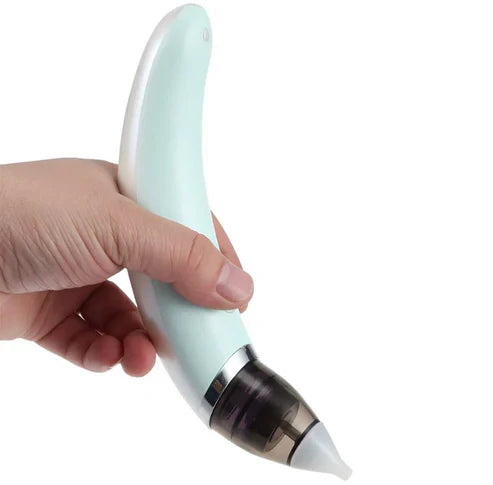Electric Nasal Aspirator, For Children, With 2 Silicone Tips, 5 Power Levels and USB Cable, Green