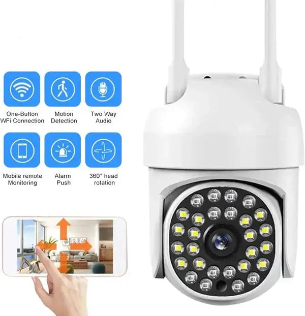 Set 4 Camere De Supraveghere Jortan JT8161QJ, Cu Senzor de Miscare, Conexiune Wifi, Vizualizare Live Pe Telefon + 4 Carduri 32 /64 GB CADOU Doimeseriasi.ro