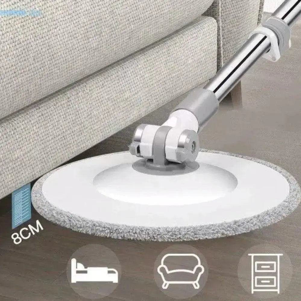 Set mop rotativ cu doua rezerve si auto spalare, compartimente pentru apa curata si murdara, robinet de scurgere a apei Glorio