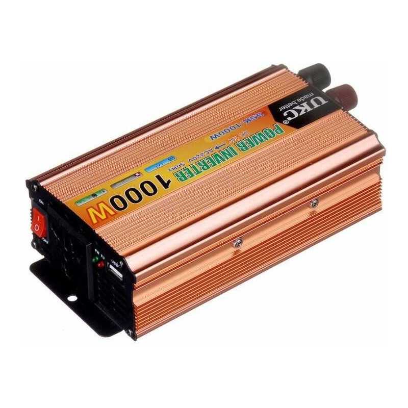 Invertor Auto 12V la 220V, 1000W UKC – Alimentare AC din Mașină, Compact și Sigur Glorio