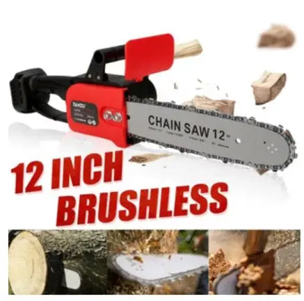 Drujba Electrica, Cu 2 x Lama 31 cm (12 INCH), 2 x Lant, 1 x Acumulator 48 V, Geanta De Transport CADOU Doimeseriasi.ro