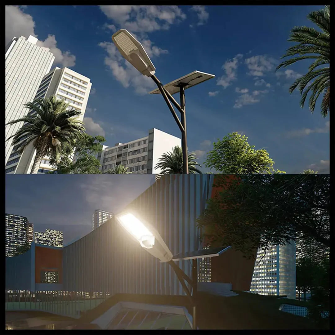 Lampa Solara cu Panou Solar si Brat Sustinere 1200W Glorio