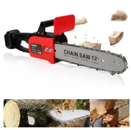 Drujba Electrica, Cu 2 x Lama 31 cm (12 INCH), 2 x Lant, 1 x Acumulator 48 V, Geanta De Transport CADOU Doimeseriasi.ro