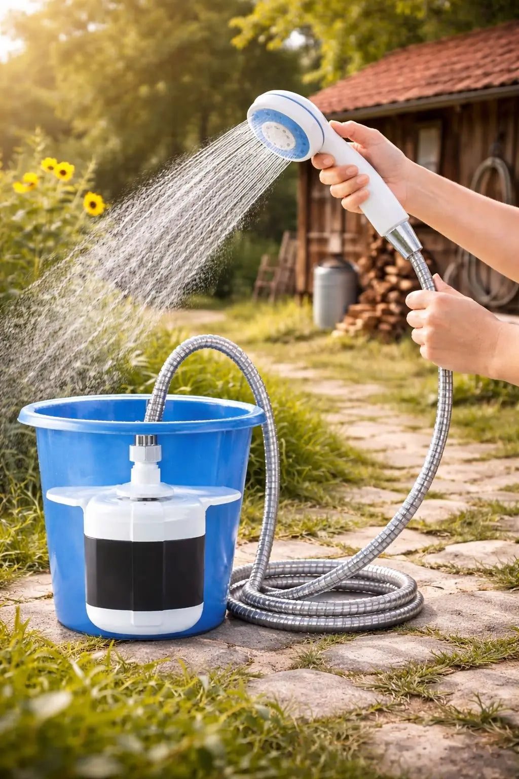 Dus Portabil Cu Pompa Submersibila, Ideal Pentru Gradina, Camping Sau Curte Neamtul.ro