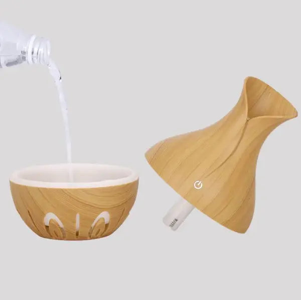 Difuzor de Aromaterapie cu Iluminare LED in 7 Culori, 300 ml + 12 uleiuri CADOU Doimeseriasi.ro