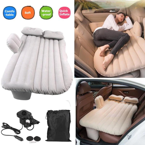 PACHET PROMO: Saltea Gonflabila Pentru Masina, Usor De Umflat, 2 Perne Incluse + CADOU Pompa De Umflat + CADOU Casca Bluetooth Doimeseriasi.ro