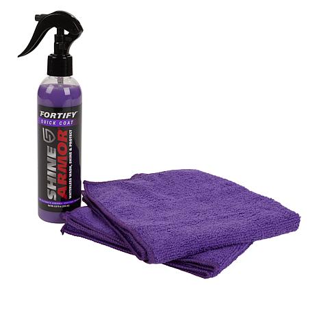 Kit Ceara lichida Shine Armor 236 ml + Laveta microfibra 3 in 1 Glorio