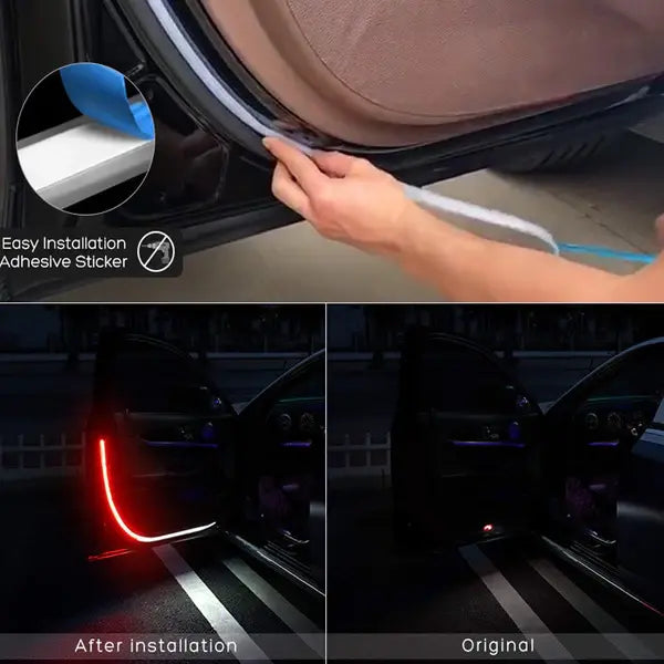 1+1 GRATIS: Banda Luminoasa Pentru Usi Autovehicul cu 3 Moduri De Iluminare Doimeseriasi.ro