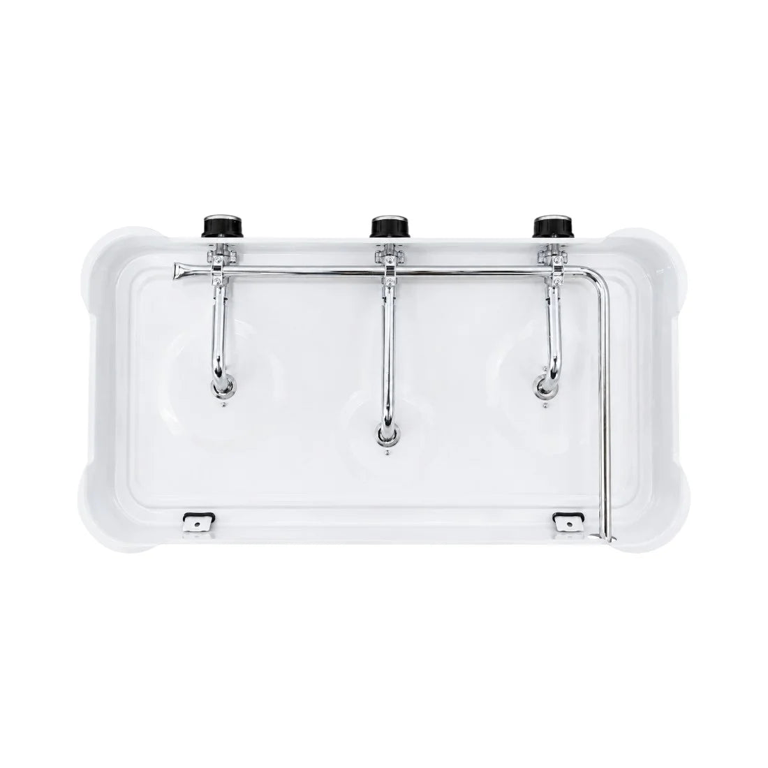 75.00 lei » Aragaz plita cu 3 ochiuri Starlux, 34x60 cm, alimentare la butelie, alb - COBI SMART®