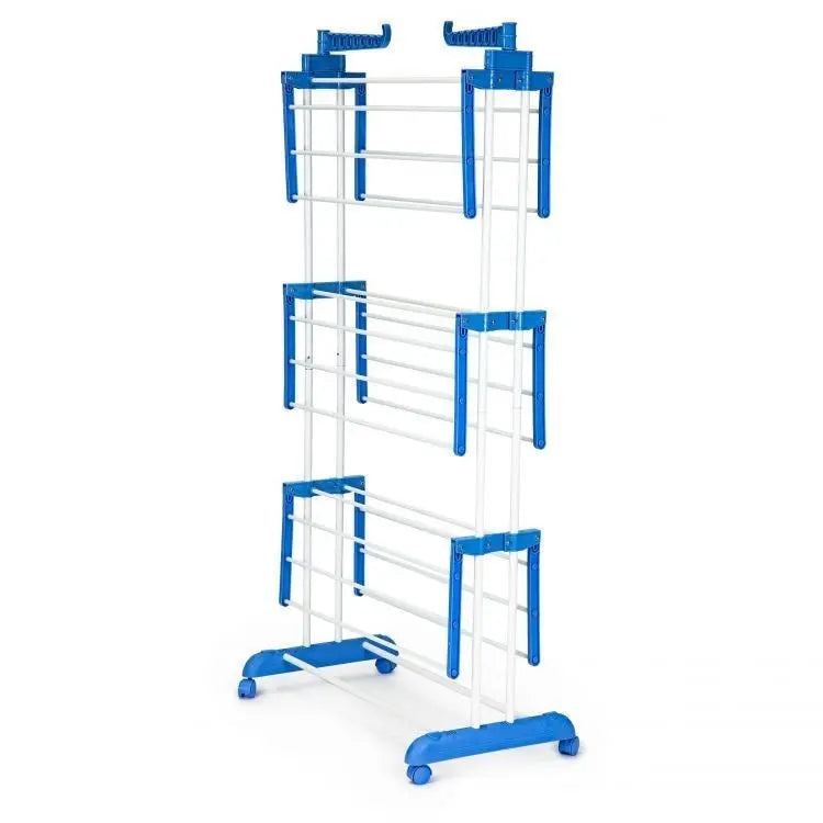 Uscator vertical 3 nivele mobil si pliabil pentru rufe, cu suport umerase Glorio.ro
