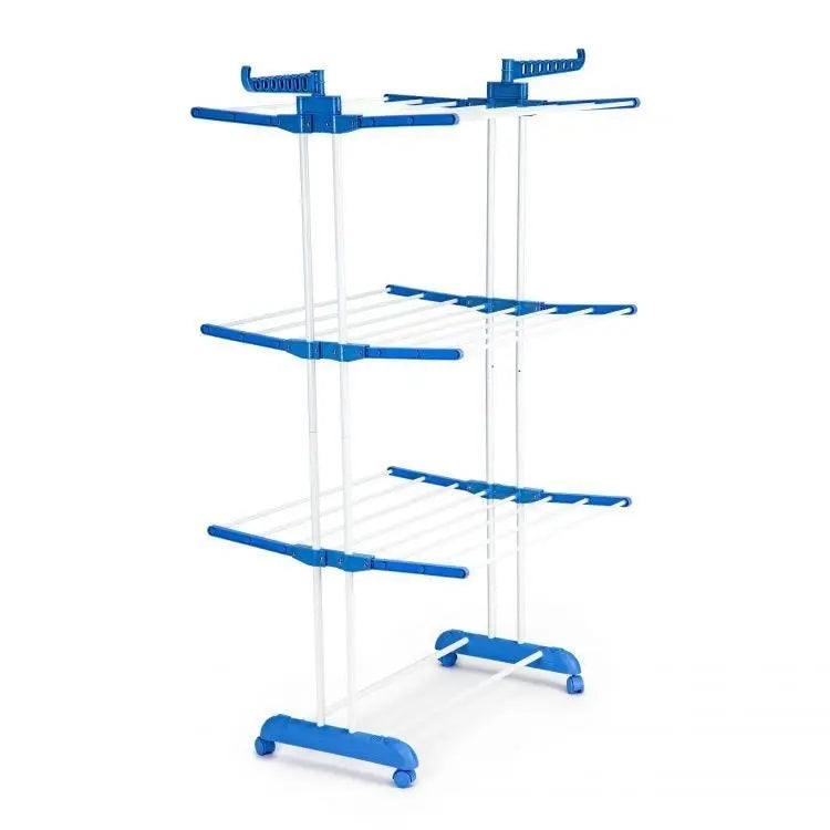 Uscator vertical 3 nivele mobil si pliabil pentru rufe, cu suport umerase Glorio.ro